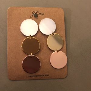 J. Crew Disc Drop earrings
